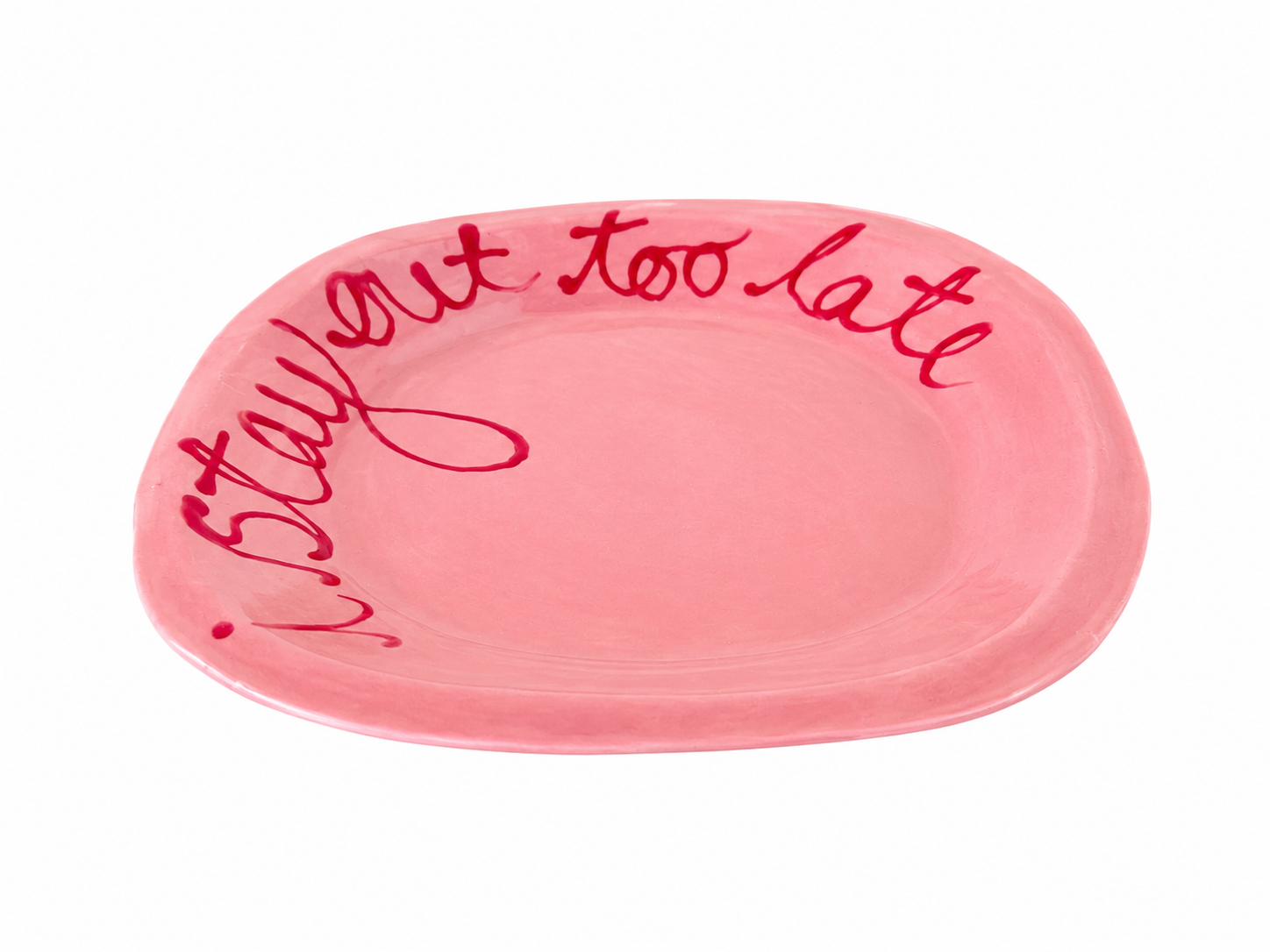 I Stay Out Too Late Trinket Tray Pink