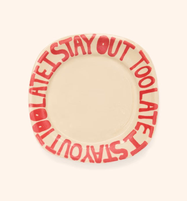 I Stay Out Too Late Trinket Tray Red