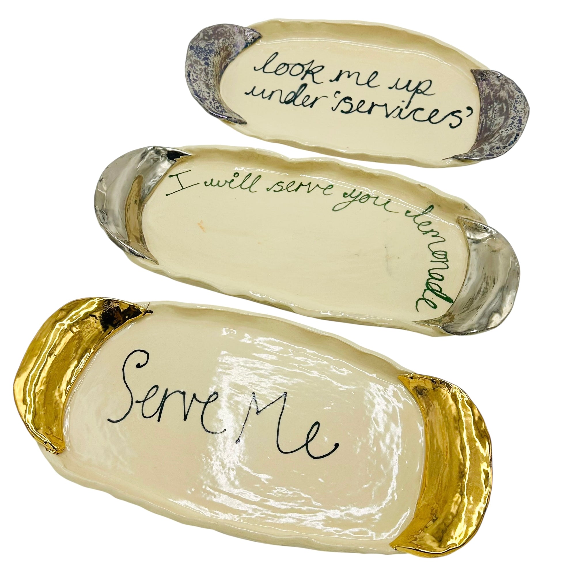 Look Me Up Under Services Ceramic Tray