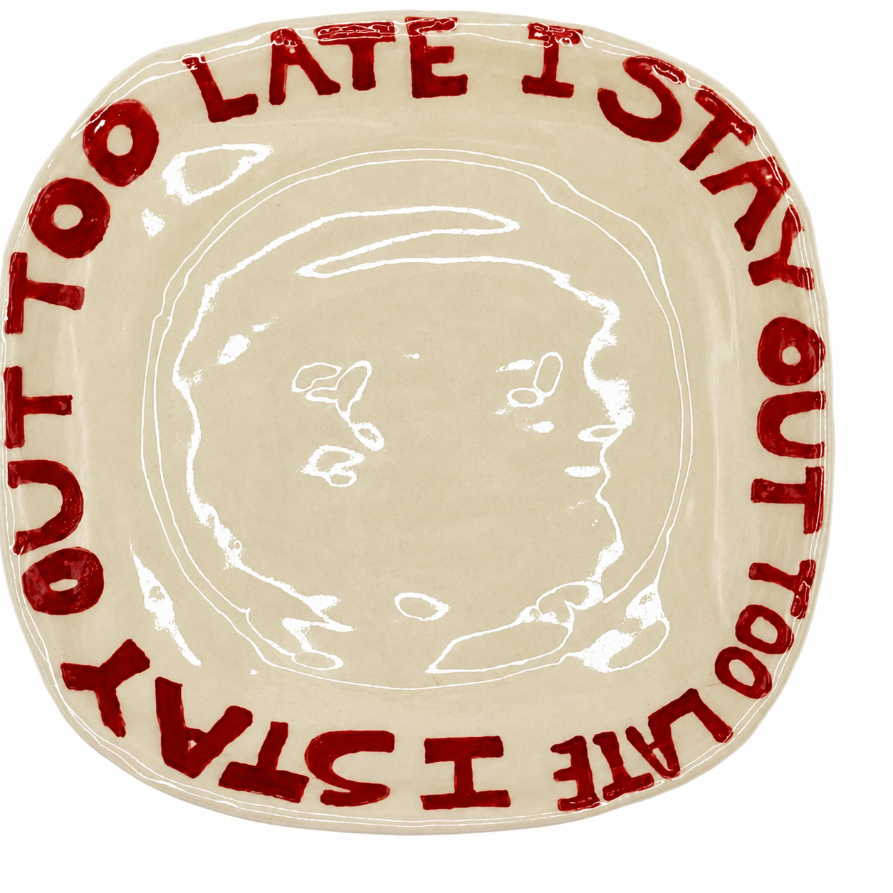 I Stay Out Too Late Trinket Tray Red