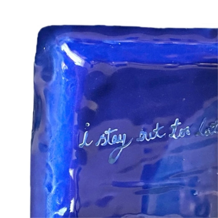 I Stay Out Too Late Trinket Tray Royal Blue