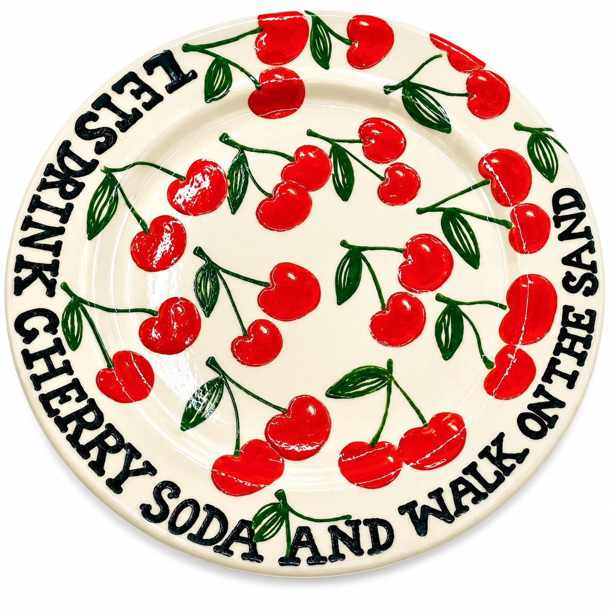Let's Drink Cherry Soda Plate