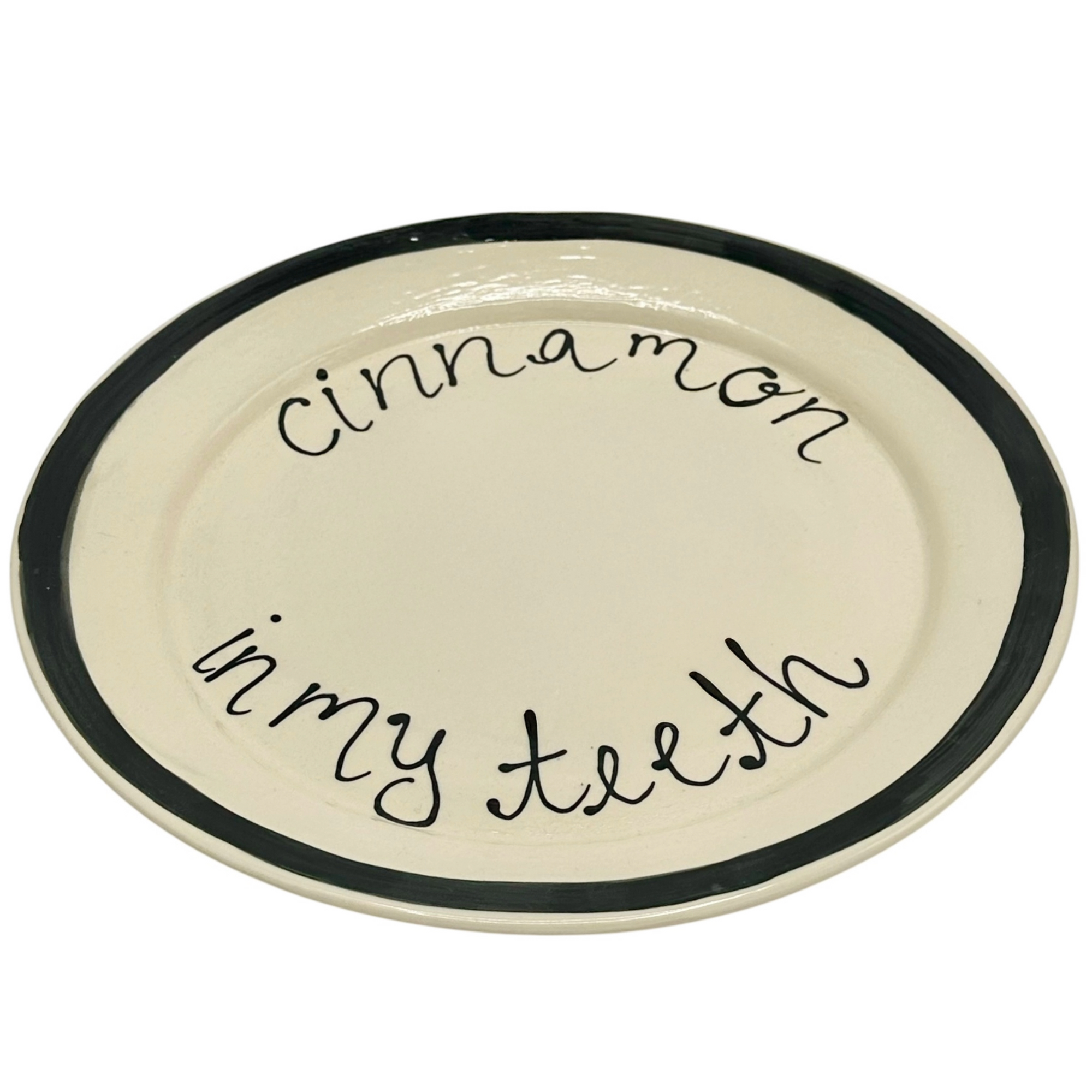 Cinnamon In My Teeth Dinner Plate Black