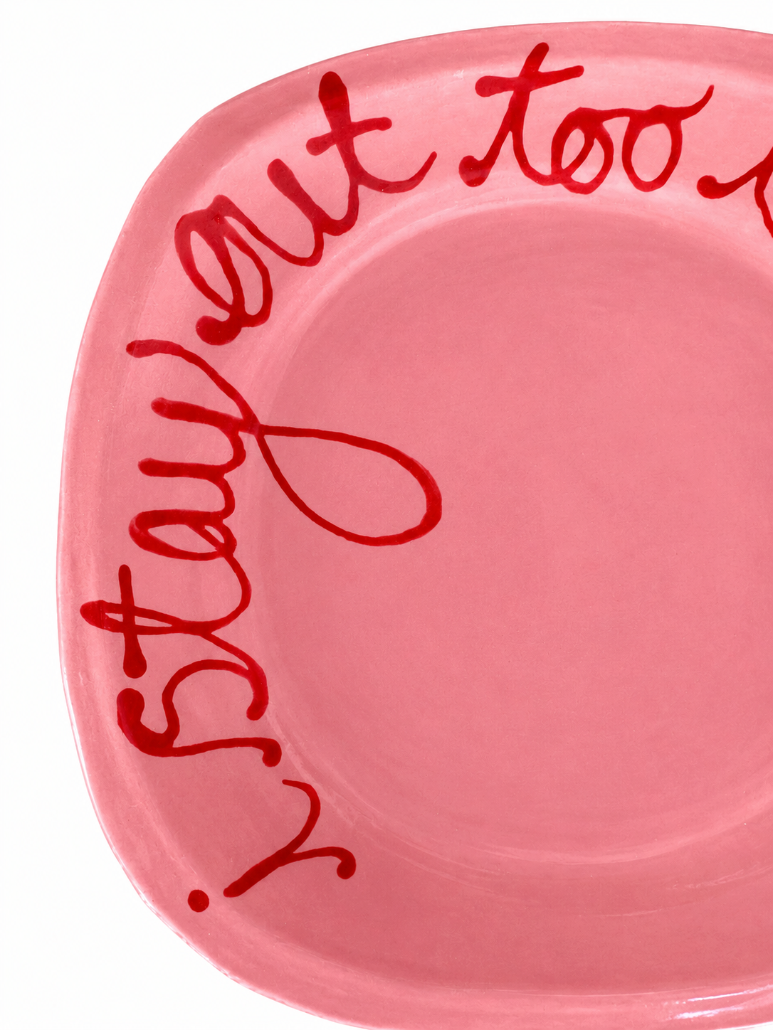 I Stay Out Too Late Trinket Tray Pink