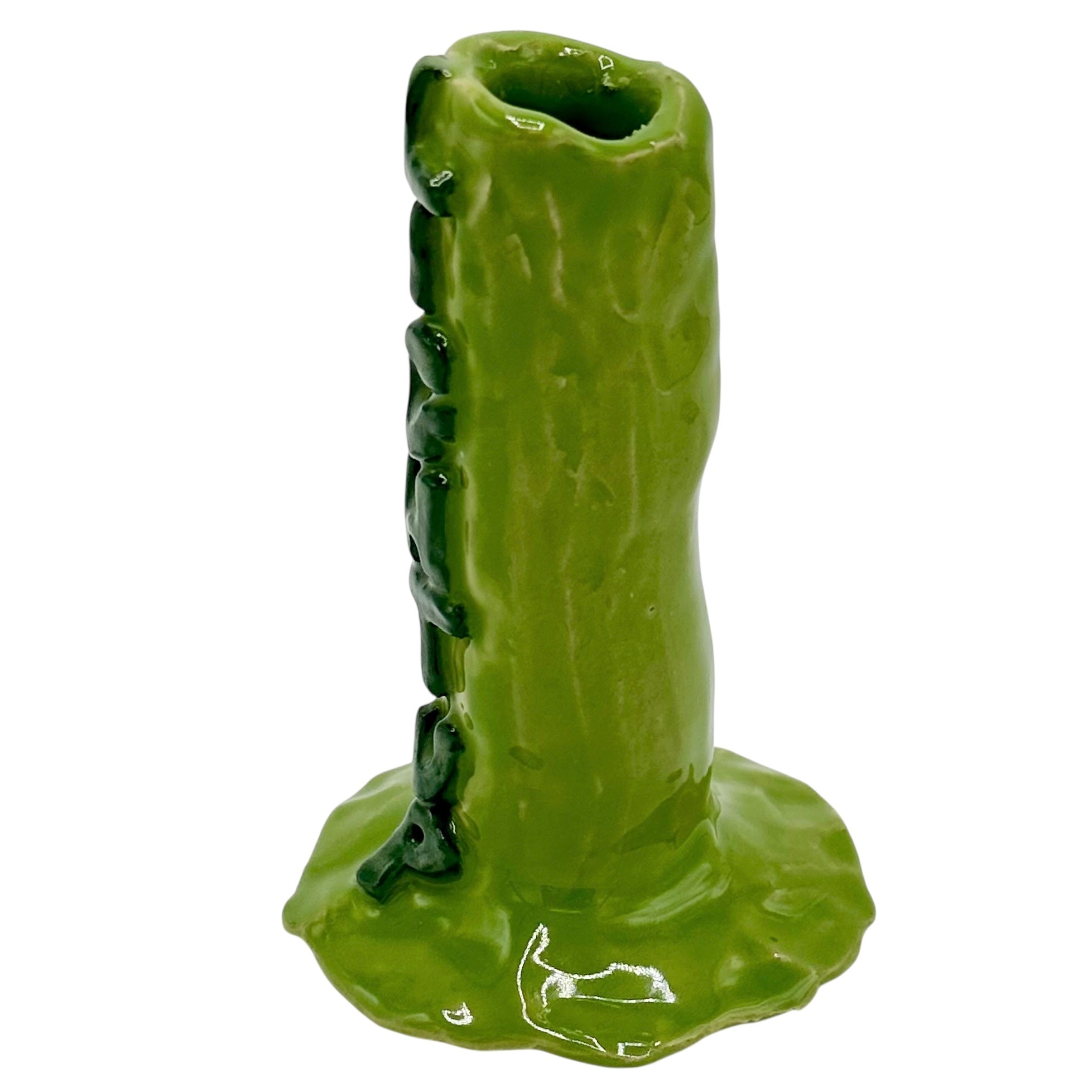 Light Up Candle Holder Green