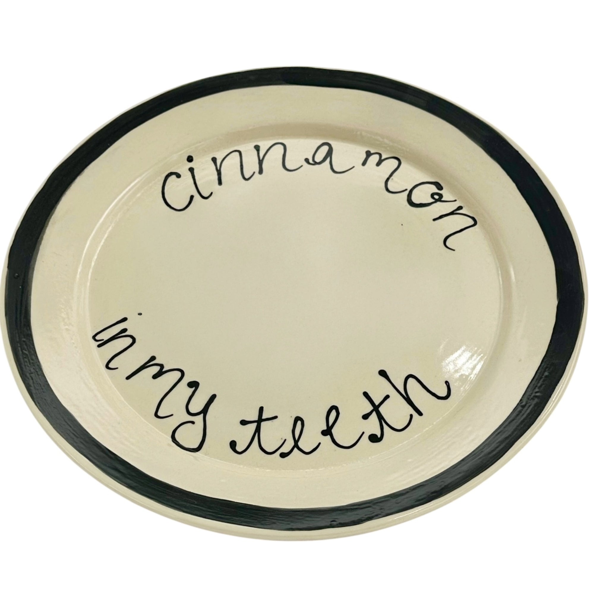 Cinnamon In My Teeth Dinner Plate Black