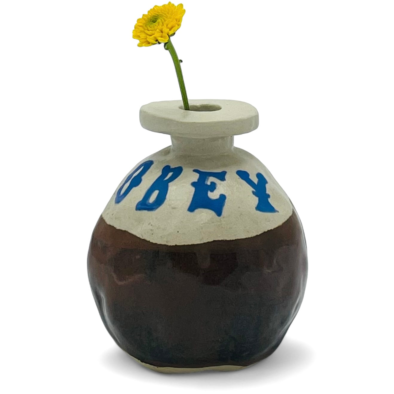 Blue Obey Mini Vase