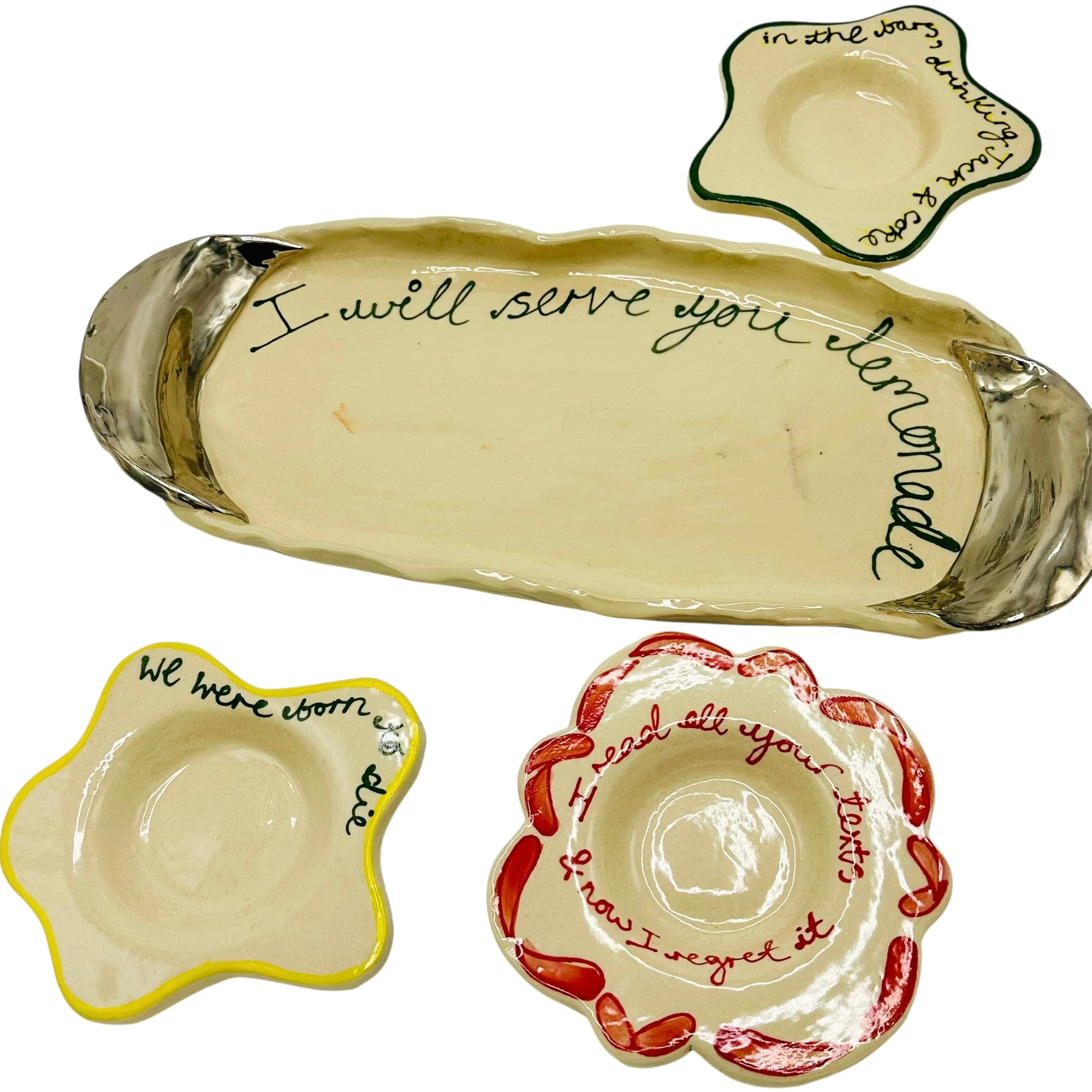 I Will Serve You Ceramic Tray