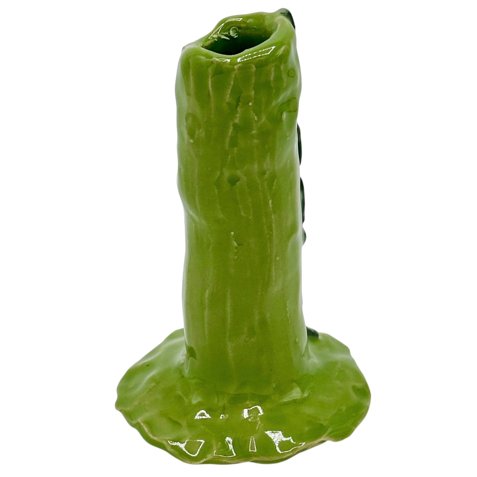 Light Up Candle Holder Green