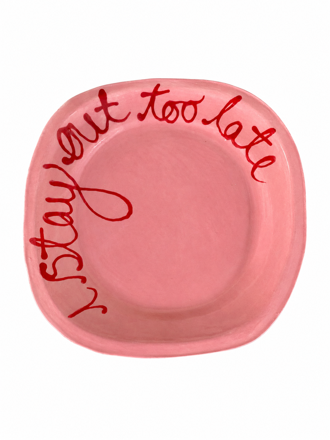 I Stay Out Too Late Trinket Tray Pink