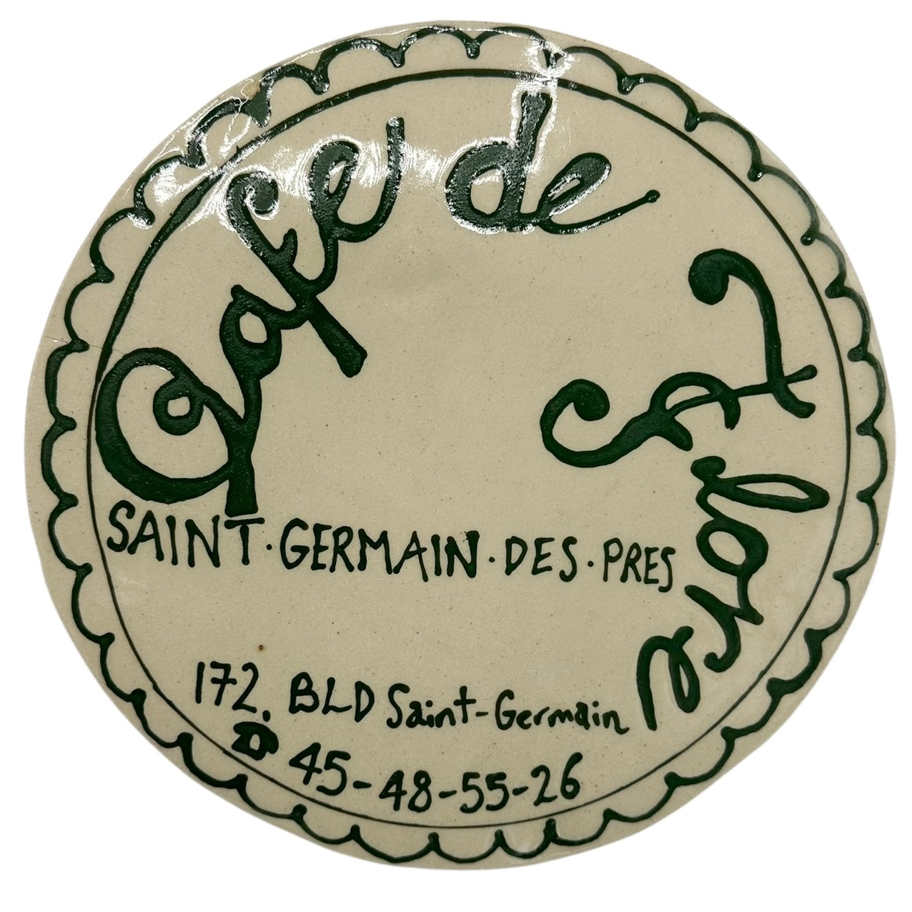 Giant Cafe De Flore Coaster