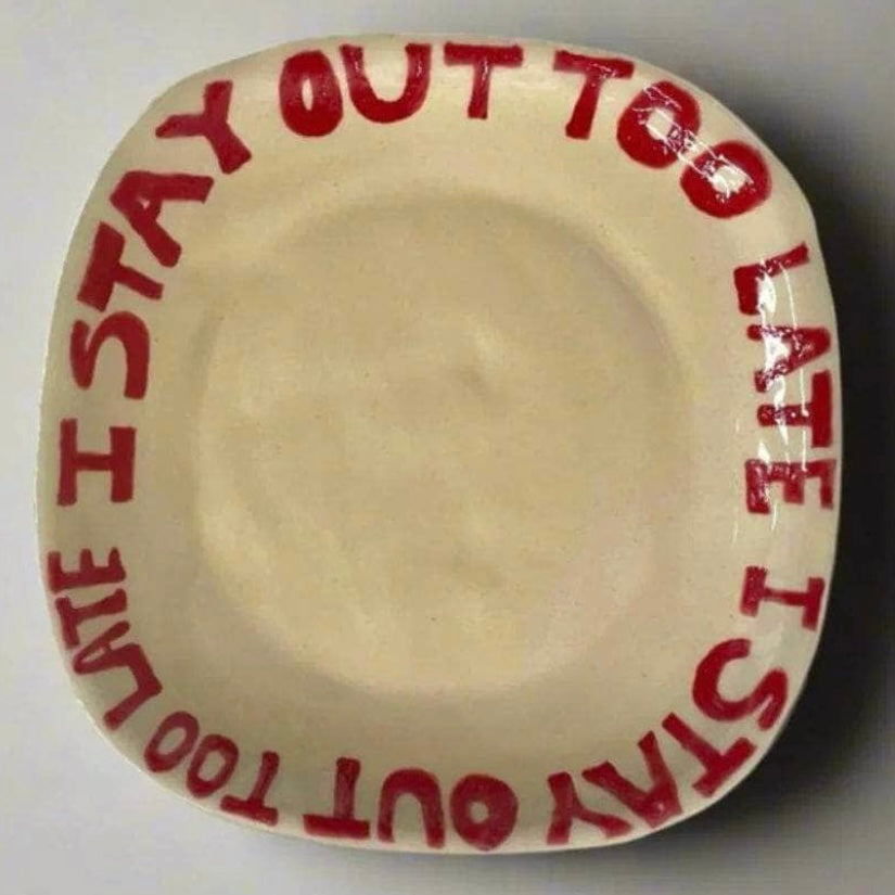 I Stay Out Too Late Trinket Tray Red