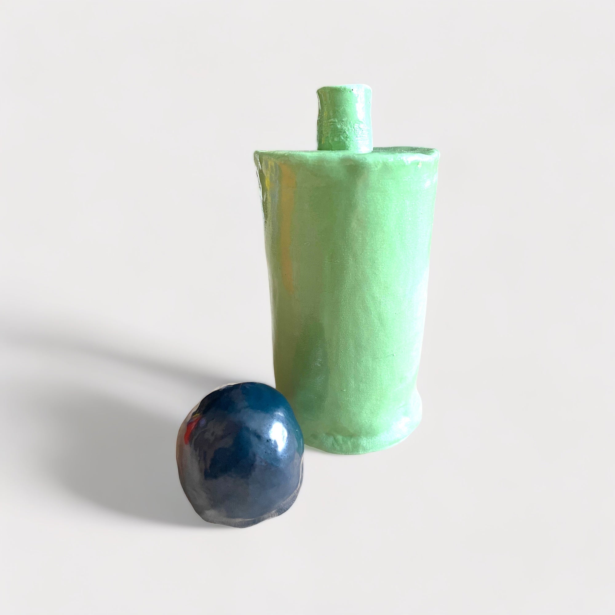 Green and Navy Bottle